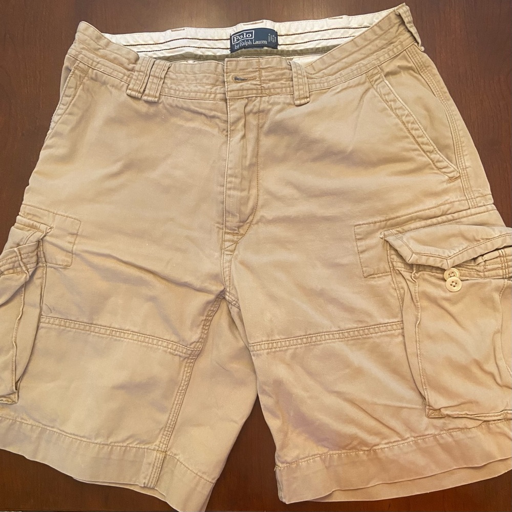 Ralph Lauren Tan Cargo Shorts | Size 36